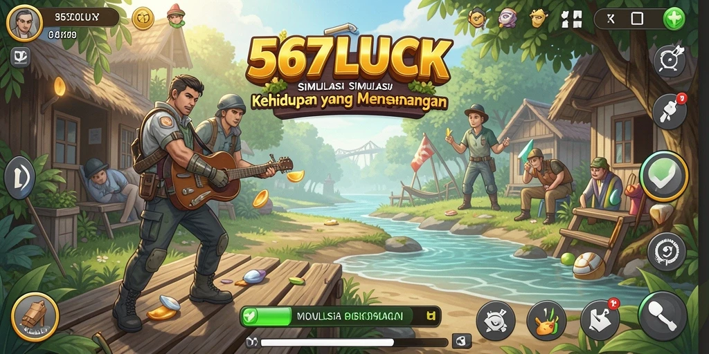 Tampilan gameplay menarik dari 567LUCK dengan karakter yang berinteraksi secara realistis.