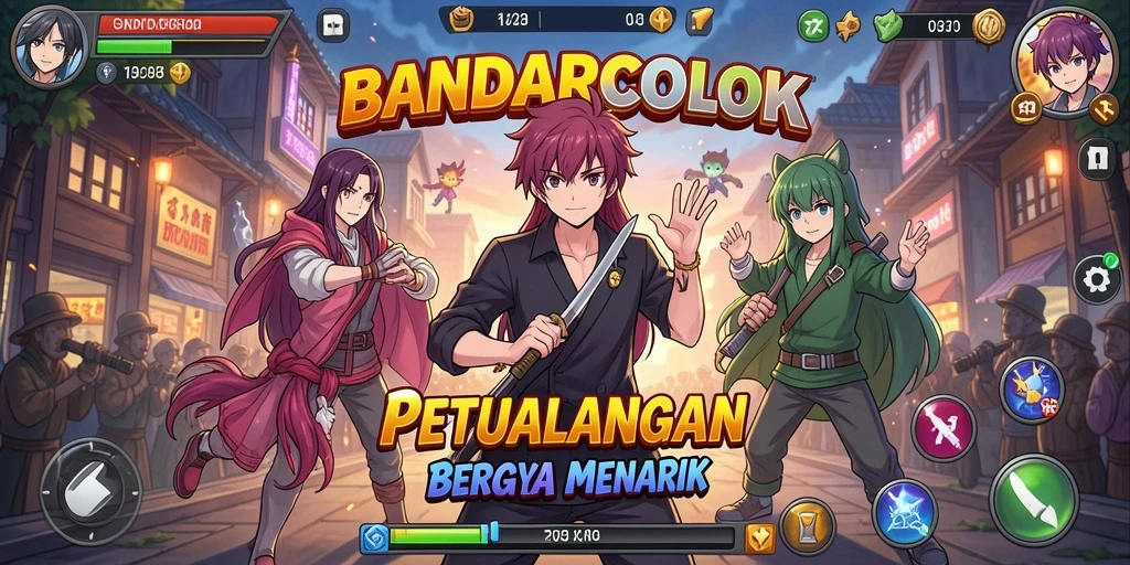 Tampilan gameplay seru dan karakter anime menarik di BANDARCOLOK.
