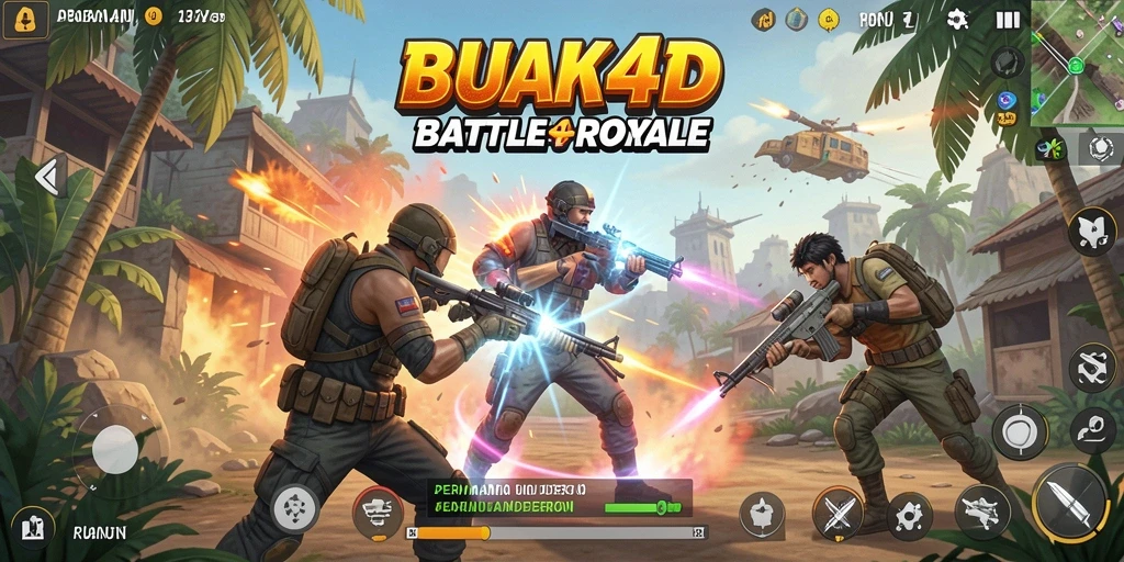 Tampilan gameplay BUAH4D yang mendebarkan saat bertarung di arena.