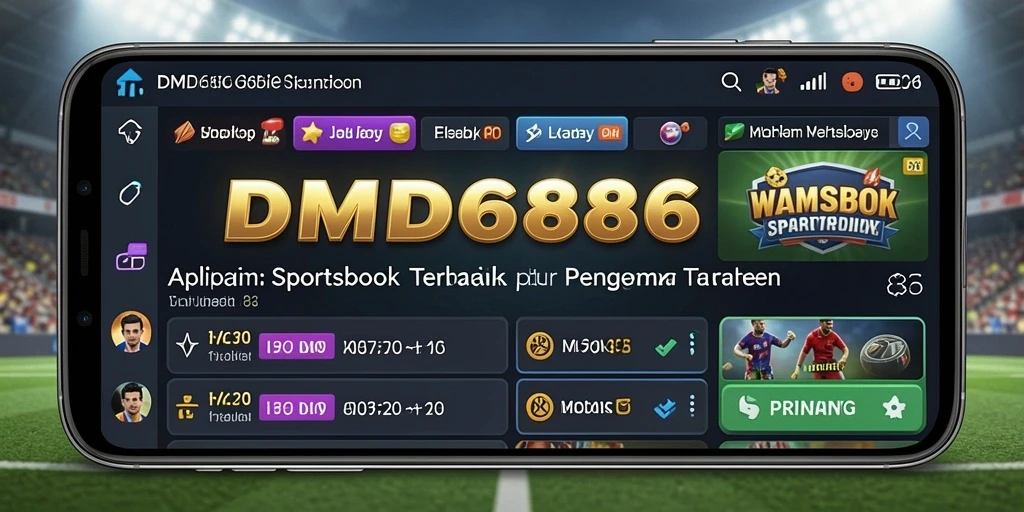 Tampilan utama DMD686 menampilkan pilihan taruhan olahraga yang menarik.