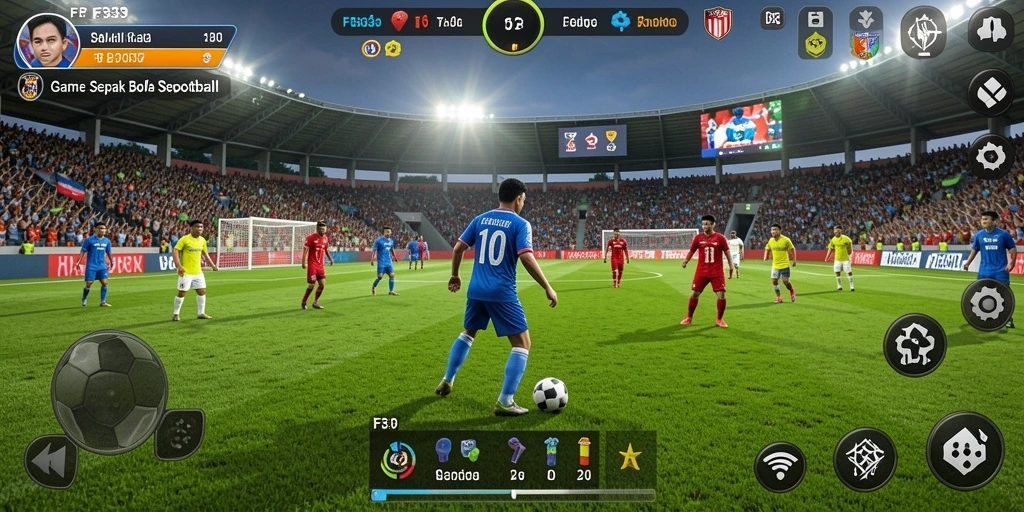Tampilan gameplay seru dari FB333 dengan aksi sepak bola yang menegangkan.