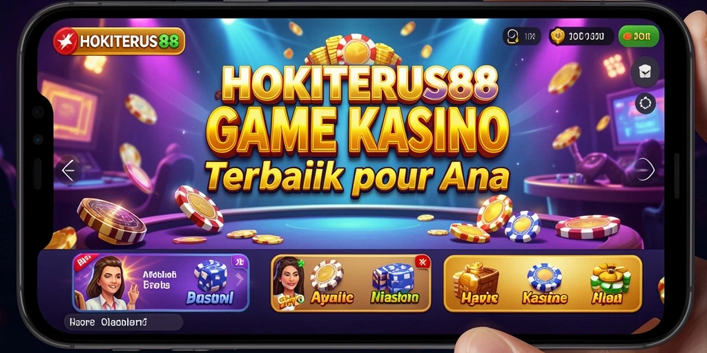 Tampilan permainan kasino yang menarik dan interaktif di HOKITERUS88.