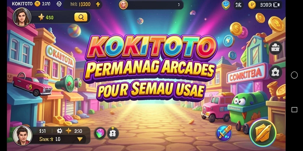 Tampilan seru gameplay KOKITOTO yang adiktif dan menantang.