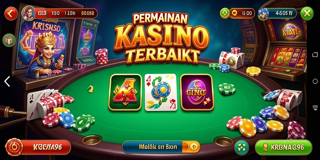 Tampilan menarik gameplay di KRISNA96 dengan suasana kasino yang seru.