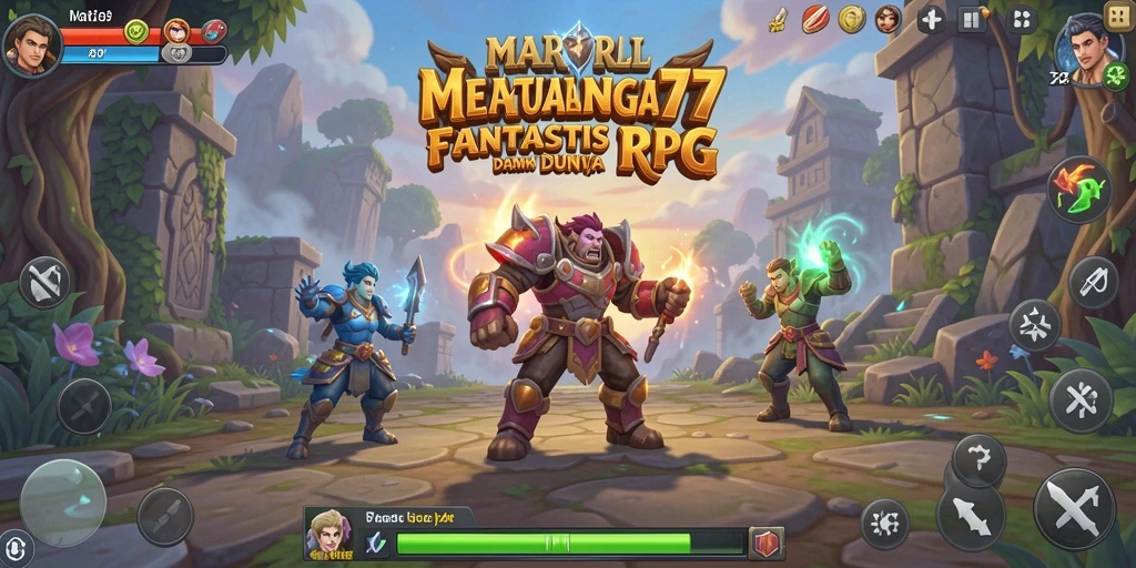 Tangkapan layar gameplay MARVRL77 menampilkan aksi pertarungan dan eksplorasi.