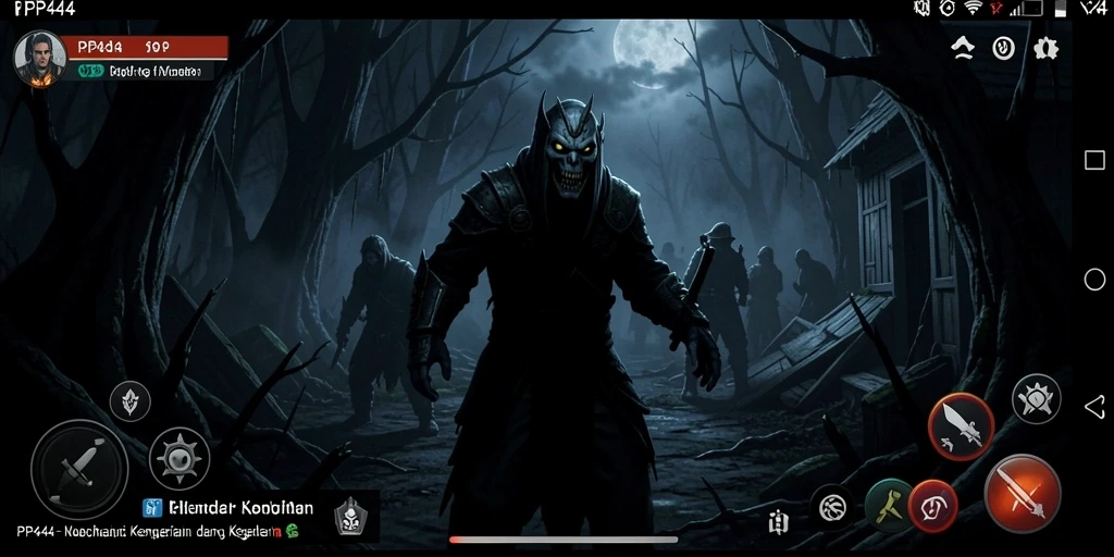 Tampilan gameplay menakutkan di PP444 yang penuh kengerian.