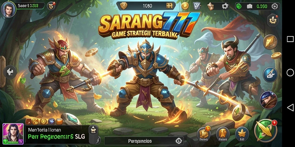 Tampilan gameplay menarik dari SARANG777 yang menunjukkan strategi SLG.