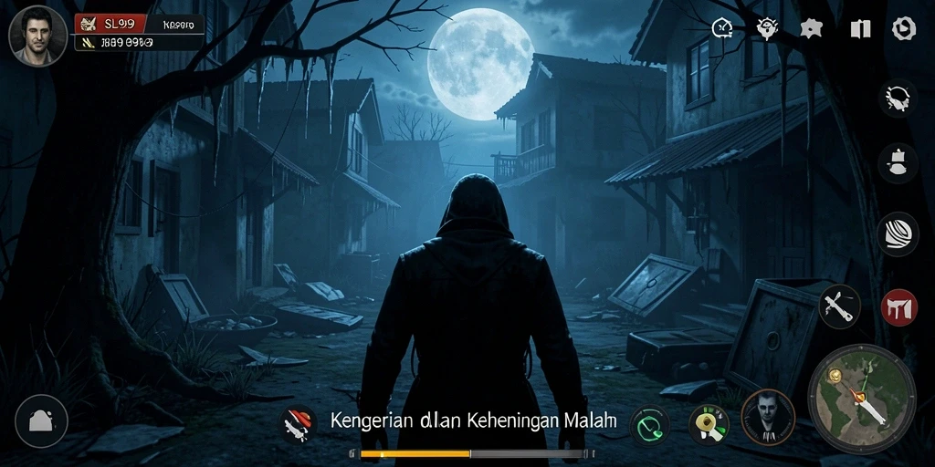 Screenshot menunjukkan suasana mencekam dan gameplay menegangkan.