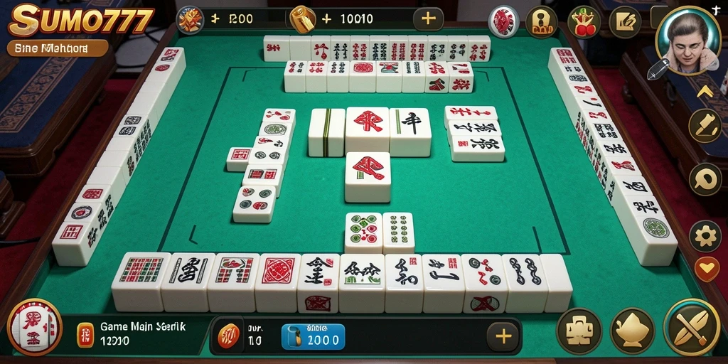 Tampilan gameplay Mahjong di SUMO777 yang seru.