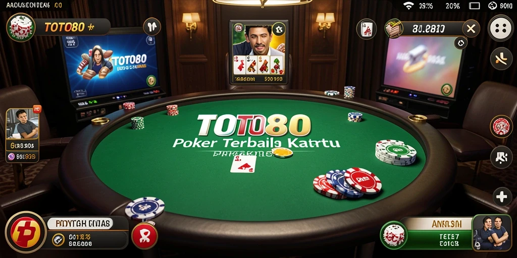Screenshot gameplay TOTO80 menampilkan aksi poker yang penuh strategi.